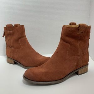 Nine West brown suede booties size 7.5